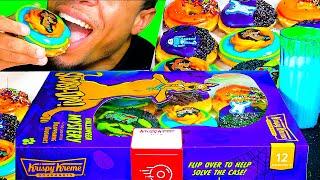 ASMR DONUTS AND MILK MUKBANG KRISPY KREME SCOOBY DOO! MYSTERY PACK JERRY EATING SHOW NO TALKING