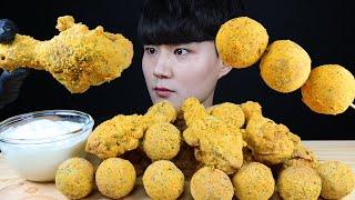 BHC뿌링클닭다리치킨 치즈볼 먹방ASMR MUKBANG Sweet Chicken&Cheese ball 甘いチキン チーズボール Gà ngọt Ayam ไก่ eating sounds