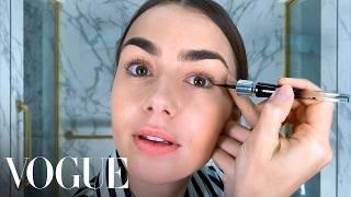 Lily Collins's Day-to-Night French Girl Look | Beauty Secrets | Vogue