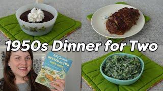 Trying a 1950s DINNER FOR TWO with Betty Crocker Recipes