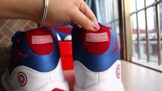 Captain American Air Jordan 11  & Air Jordan 13