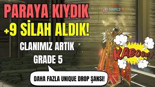 RİSE ONLİNE | +9 SİLAH ALDIK YARIIYORUZZZ | KLANIMIZ ARTIK GRADE 5! RİSE ONLİNE MESLEKLİ WARRİOR 9