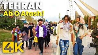 【4K】IRAN - Walking In AB O ATASH Park In Tehran 2022 | ایران