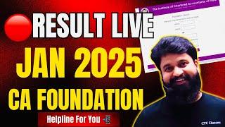 RESULT LIVE I CA Foundation Jan 2025 Result LIVE I We are With You I CTC Classes