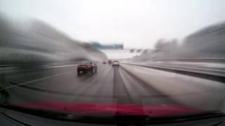 Timelapse - Driving Home in the Snow