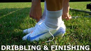 Individual Dribbling & Finishing Training Session In Nike Mercurial Vapor 16