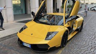 Giallo Orion Lamborghini Murcielago SV in Milan!