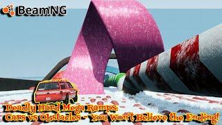 Pure adrenaline! Mega Ramps With Obstacles Vs Cars – High Risk Challenge! BeamNG.Driver