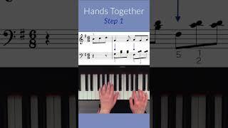  Hands Together in 6/8! Step 1 #beginnerpiano #twohands #gmajor