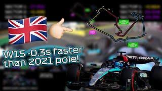 Mercedes W15 beats the Mercedes W12 at Silverstone |BRITISH GP POLE LAP COMPARISON| #silverstone2024