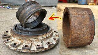 If Your Excavator's Wheel Hub Breaks Badly, This is The Best Masterfully Repairing Method