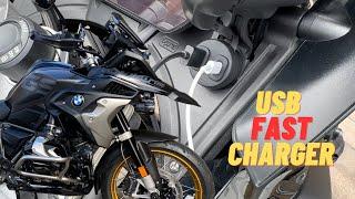 USB fast charger on the BMW R1250GS-Powering Carpurides W502/W702 Navigation Units