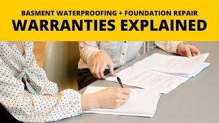 Basement Waterproofing + Foundation Repair Warranties Explained