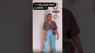 1 Palazzo Pant 4 Ways to Style #shorts