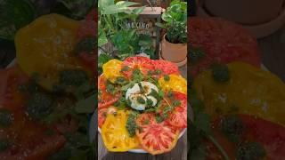 Heirloom tomato salad #easymeals #saladrecipe #summerrecipes full recipe in description
