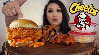 MUKBANG | KFC Cheetos Chicken Sandwich and Popcorn Chicken review!