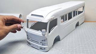 Making Isuzu Elf Microbus from PVC material | DIY RC Car part 1