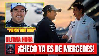 ¡CHECO YA ES DE MERCEDES! ¡CHECO PÉREZ REVOLUCIONA la F1 TRAS su LLEGADA a MERCEDES!