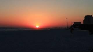 Time Lapse Sunset over Gulf of Mexico