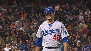 LAD@SF: Beckett fans four, gets out of two major jams