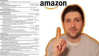 The Resume To Get Into Amazon | Business Analyst Internship