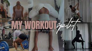 MY WORKOUT SPLIT |  ADIRA KALON | staying true to myself in my fitness journey .