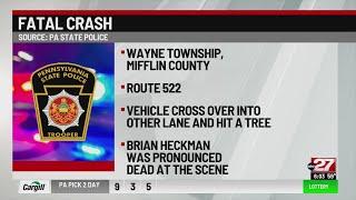 One dead after crash in Mifflin County