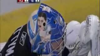 Antero Niittymaki Awesome Save vs Panthers 10/12/2009