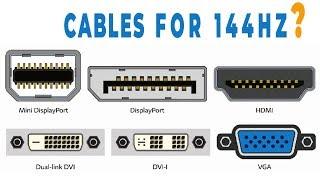 HDMI, DisplayPort, DVI, VGA:  Which Cable Do You Need For 144Hz?