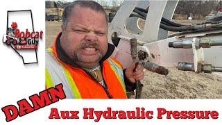 How to depressurized you Excavator Aux hydraulics Bobcat E50