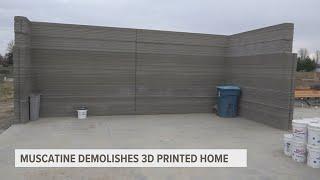 Muscatine tears down first 3D-printed home, planning to try again