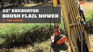 TMG Industrial 32" Excavator Brush Flail Mower - TMG-EFM32