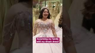 Jasmin Garcia surprises her family wearing a Quince dress! https://youtu.be/gJJmOvkmmKE