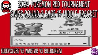 Pokemon Red 2024 Tournament - Swiss Round 3 Race 15 Middle Bracket - Revolver vs wartab vs Bill