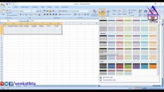 how to insert table in excel spread sheet | venkatbta