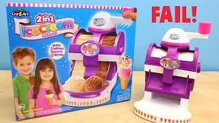 The Real 2 in 1 Ice Cream Maker Cra-Z-Art FAIL Toy Review