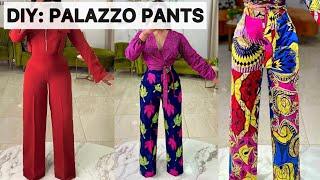 HOW TO MAKE A STRAIGHT PALAZZO PANT| Easy Cutting and Stitching Tutorial.