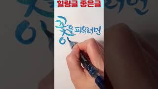 마음이 행복해지는 힐링글 좋은글 #캘리그라피