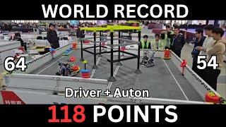 118 Point World Record Skills (Vex High Stakes 9123C)