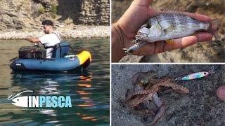 Pesca a Light Spinning dal BELLY BOAT e da Scogliere Naturali + LRF in porto (Costiera Cilentana)