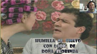 Amparo Brambilla con look de doña florinda en secuencia con MIGUELITO CHATO BARRAZA Y Bettina Oneto