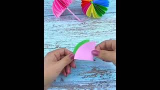How to make paper umbrella/ easy craft for kids / craft studio