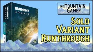 Solo Variant Playthrough  Eminent Domain【ツ】How To Play, Deck Builder, Tableau Building, Space Theme