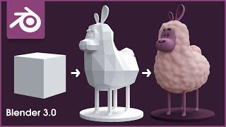 3D Easy Character | Modeling + Sculpting with Blender for Beginners [RealTime]