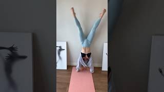 I have so much fun being upside down! #stretching #yogagirl