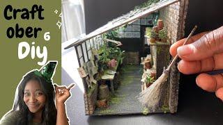 WITCH’S MINIATURE GREENHOUSE DIORAMA INTERIOR DIY CRAFTOBER #6