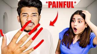 WEARING LONG ACRYLIC NAILS FOR 24 HOURS ! *Painful*