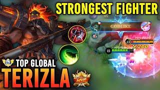 STRONGEST FIGHTER!! TOP GLOBAL TERIZLA BEST BUILD 2023 - TERIZLA GAMEPLAY - MOBILE LEGENDS