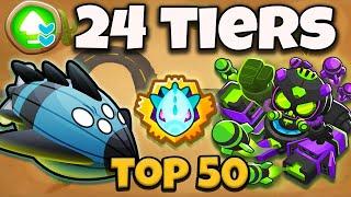 Top 50 Normal Ranked Vortex in 24 Tiers | End of the Road (BTD6 Boss Tutorial)