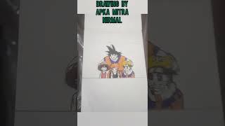 Drawing Goku and Big 3, by Apka Mitra Nirmal #anime #drawinganime